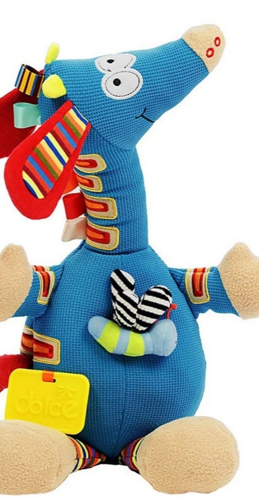 Dolce musical giraffe plush toy.